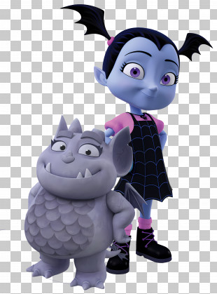 Vampirina - Vampire Girl And Monster In Cartoon Style PNG
