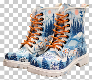 Winter Boots - Winter-Themed Snow Boots With Pattern PNG