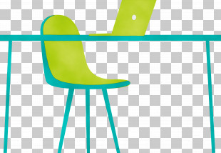 Chair Table Angle Line Green PNG