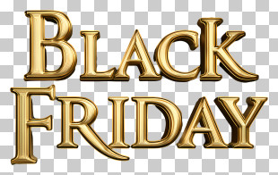 Black Friday Text - Golden Black Friday Text PNG