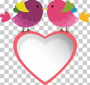 Bird Wedding Invitation Love Kiss PNG