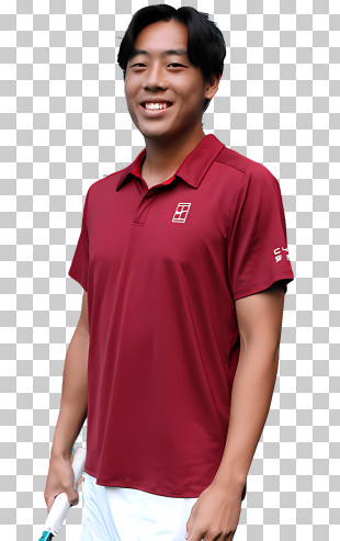 Coleman Wong - Smiling Tennis Player In Red PNG