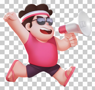 Steven Universe - Energetic Boy With Megaphone PNG