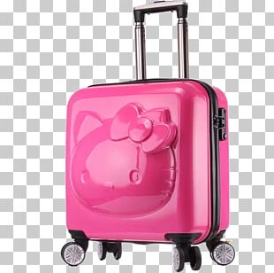 Hand Luggage Pink Bag Suitcase PNG