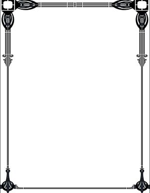 Art Nouveau Motifs Borders And Frames Art Deco PNG