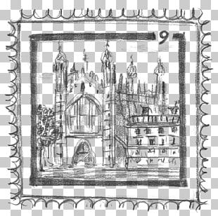 Postage Stamps Line Art Place Of Worship White Sketch PNG