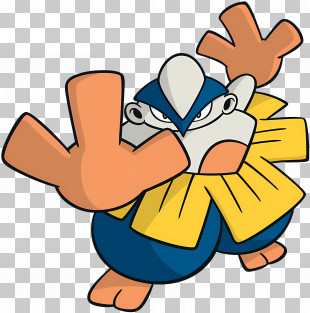 Hariyama - Fighting Cartoon Character In Action Pose PNG