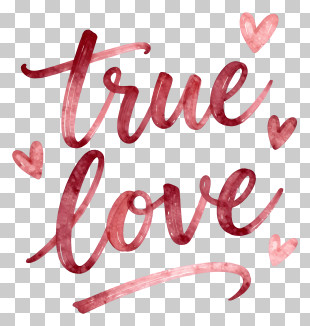 True Love Watercolor Script PNG