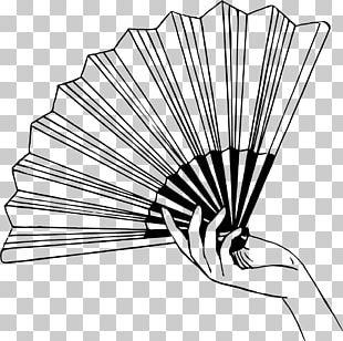 Hand Fan Drawing PNG, Clipart, Area, Black And White, Ceiling Fans