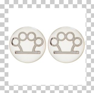 Earring Cufflink Silver PNG