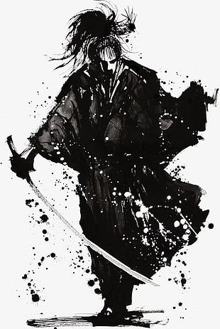 Japan Samurai Drawing Bushido Ink PNG, Clipart, Computer Wallpaper ...