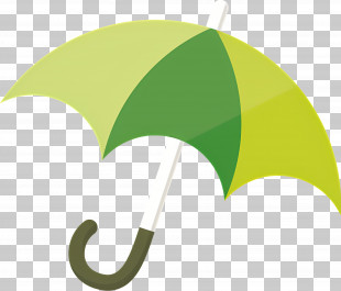 Umbrella - Green And Yellow Umbrella Illustration PNG