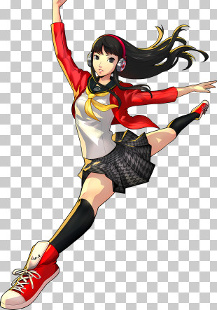 Shin Megami Tensei - Energetic Dancing Girl In Red Jacket PNG