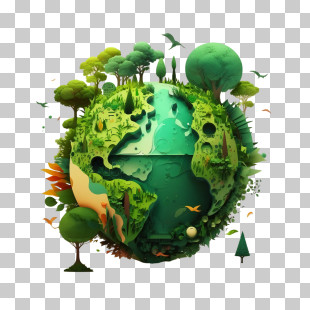 World Environment Day
 - Green Earth Environment Illustrated Concept PNG