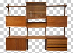 Shelf Bookcase Table Furniture Wall PNG
