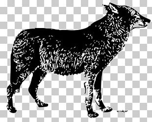 Dog Breed Drawing Black Wolf PNG, Clipart, Animal, Art, Black And White ...