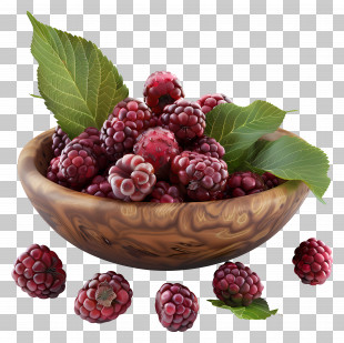 Mulberry - Bowl Of Fresh Berries PNG