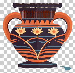 Pottery Vase - Ancient Decorative Vase PNG