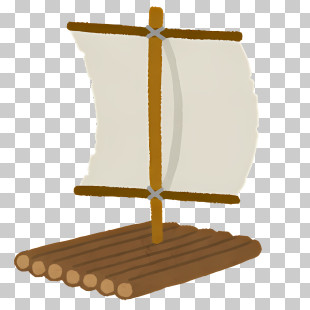 Icon - Wooden Raft With Sail PNG
