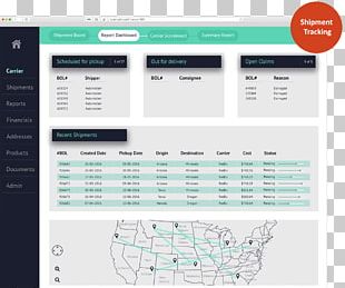 Third-party Logistics Cargo Broker Dashboard PNG