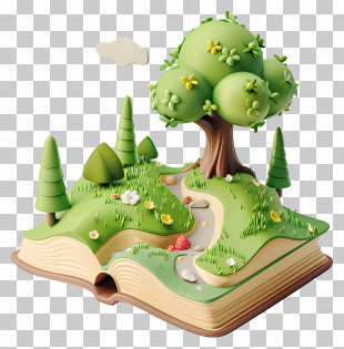 Animated Books - Nature Book Illustration PNG