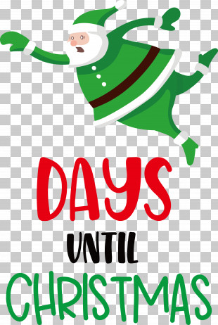 Days Until Christmas Christmas Santa Claus PNG