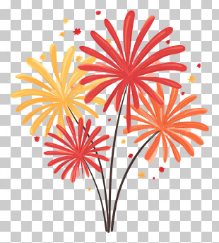 Fireworks Show Icon - Colorful Fireworks Display PNG