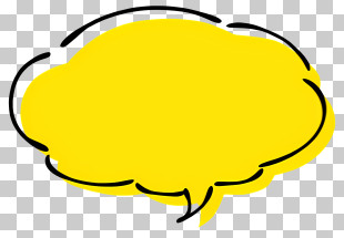 Cloud Illustration - Yellow Speech Bubble Design For Communication PNG