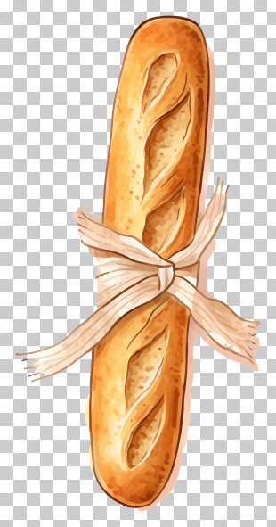 Baguette - Baguette With Ribbon PNG