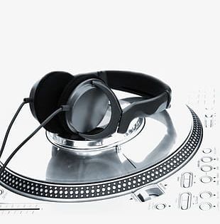 Black Headphones PNG