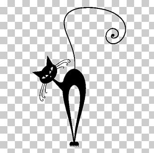 Black Cat Kitten Silhouette PNG, Clipart, Animals, Art, Black, Black ...