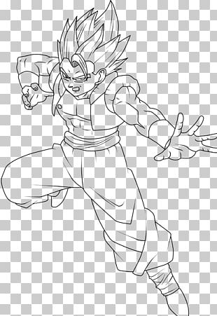 Majin Buu Gotenks Vegeta Desenho a preto e branco, outros, branco, mão png