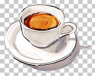 Espresso Coffee - Espresso Cup With Saucer Illustration PNG