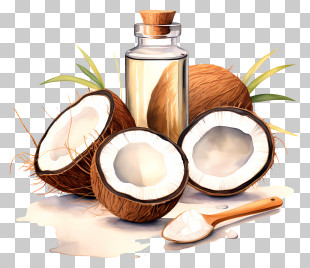 Coconut Walnut Oil - Coconut And Coconut Oil Illustration PNG
