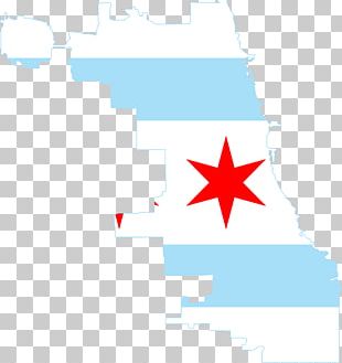 Flag Of Chicago Map PNG