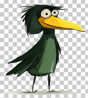 Cartoon Crow - Quirky And Funny Cartoon Crow PNG