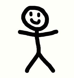 excited stick person