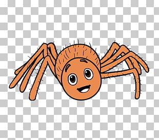 orange spider clipart