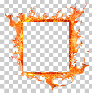Borders And Frames Fire Flame PNG