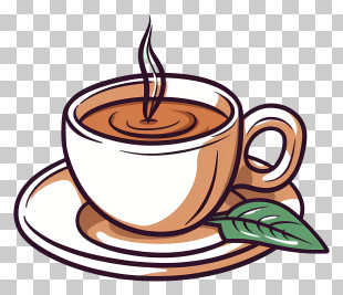 Coffee - Steaming Coffee Cup Illustration PNG