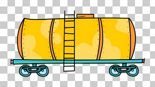Travel - Yellow Tank Car Illustration PNG