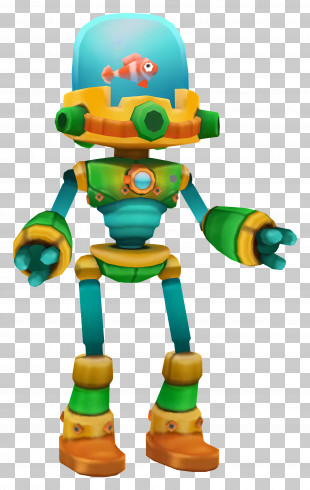 Subway Surfers - Robot With Fish PNG