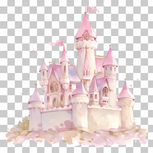 Fairy Tale Castle - Pink Fairytale Castle With Magical Charm PNG