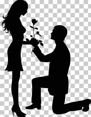 Cartoon Marriage Proposal Silhouette Romance PNG, Clipart, Cartoon ...