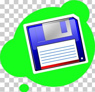Art Green Floppy Disk Blue PNG