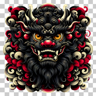 Foo Dog - Intricate Dragon Art With Mythical Details PNG