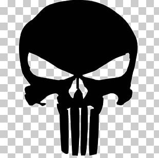Punisher Logo Marvel Comics Decal PNG, Clipart, Black And White, Bone ...