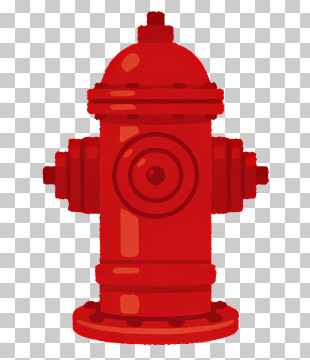 Icon - Red Fire Hydrant Illustration PNG