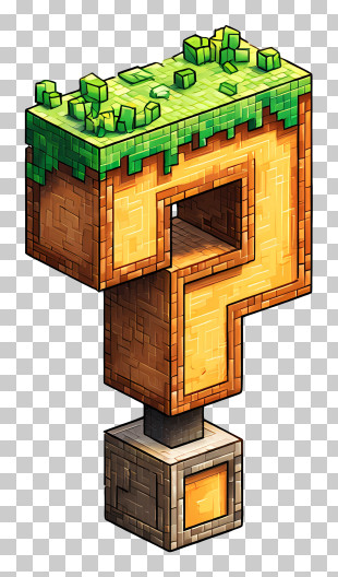 Minecraft Question Mark - Minecraft Style Question Block PNG