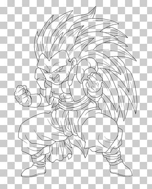 Goku Line Art Dragon Ball Super Saiya Black And White PNG, Clipart, Arm ...